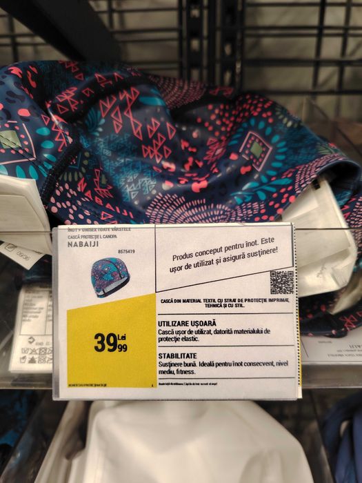 Casca de inot cu silicon imprimat NABAIJI