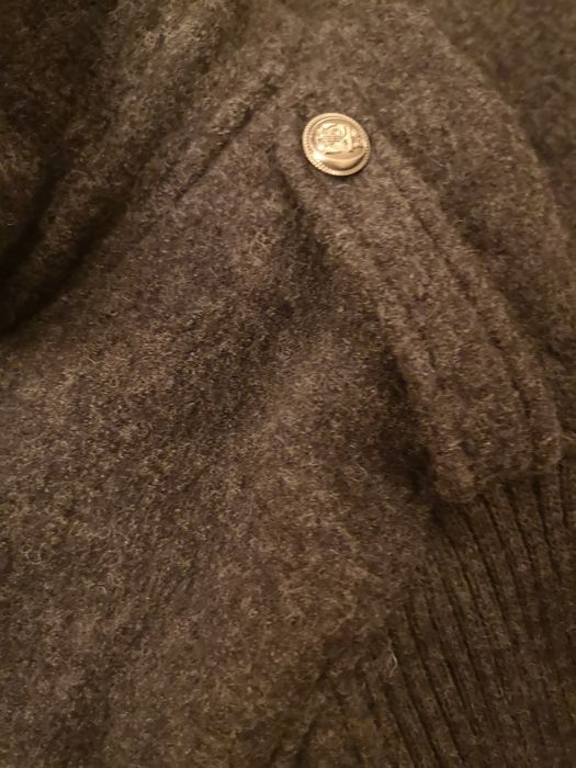 Pardesiu tricotat Zara tip militar la doua randuri masura L