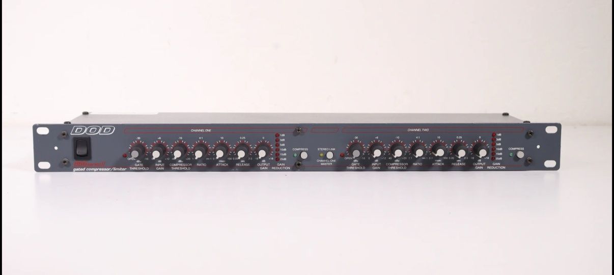 DOD 866 Series II, 2 Channel Gated Compressor Limiter, Rack