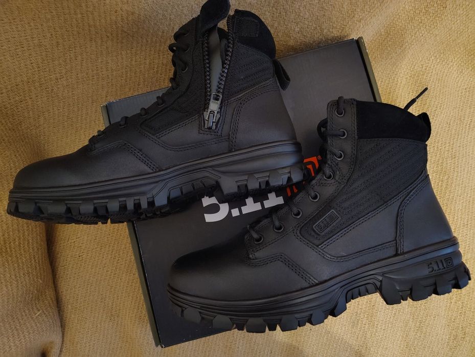 Bocanci piele tactici militari negri 5.11 noi 42.5