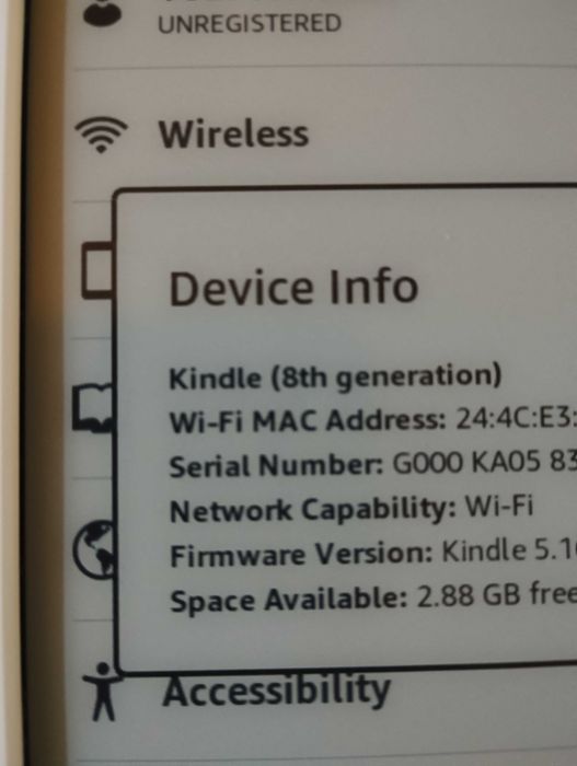 Amazon Kindle (8th Generation) Wi-Fi eBook Readers  SY69JL