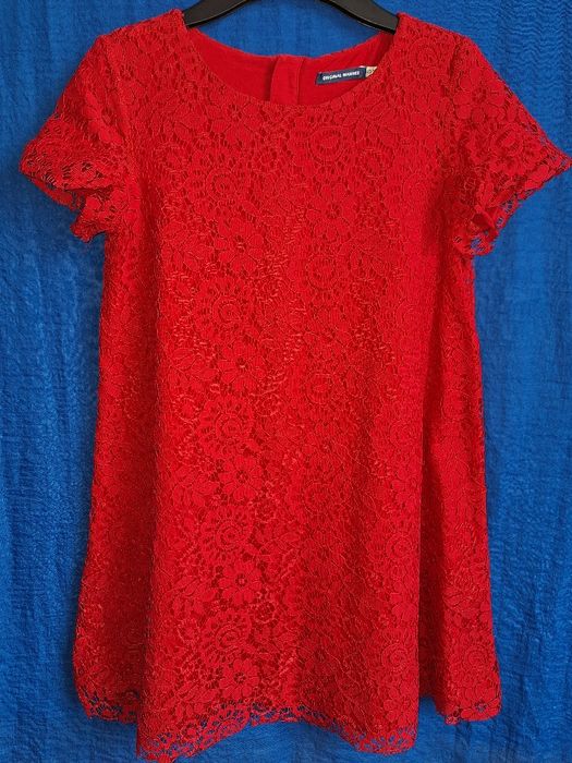 Rochie roșie dantela Original Marines 10-11 ani / preț 30 lei