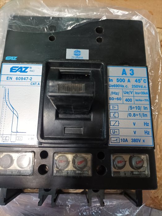 Автоматичен прекъсвач А3, 500 А