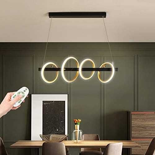 LED  ЛЕД лампа полилей с дистанционно управление, димируем, пръстени