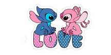 Stickere decorative amuzante Lilo & Stitch, multicolor