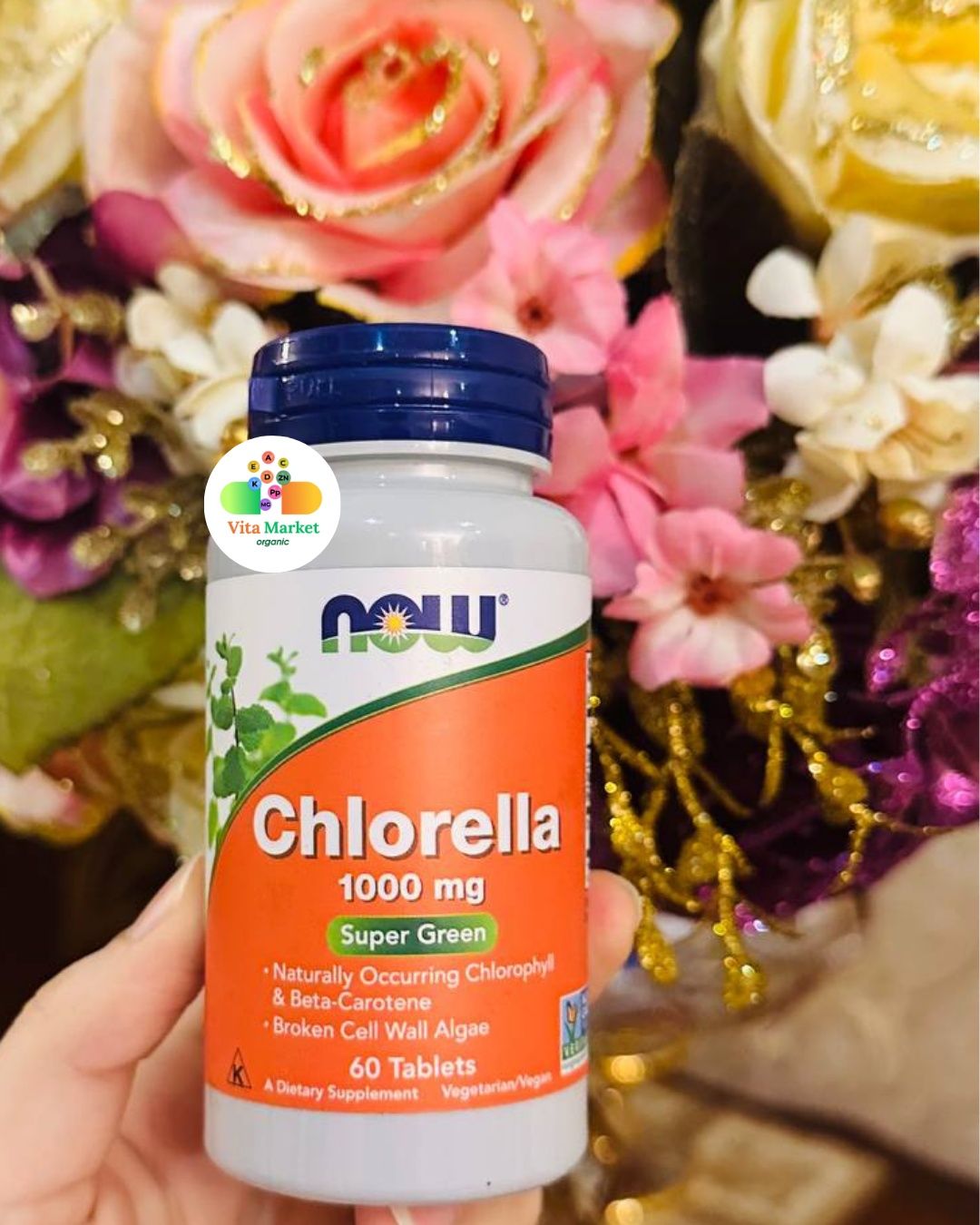 Chlorella Now, хлорелла, original 60 ta tabletkali