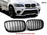Grile duble M negre pentru BMW X5 E70 X6 E71 2007 - 2014