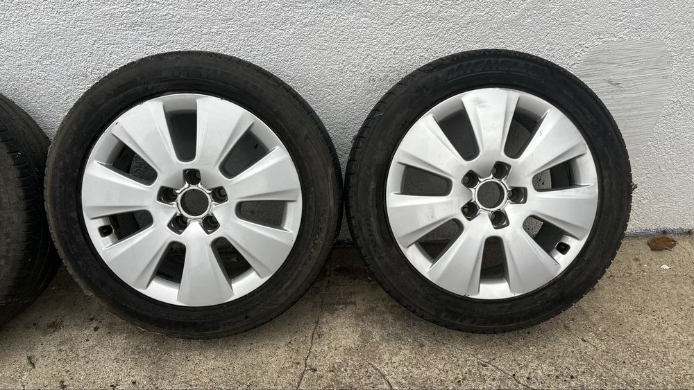 Jante aliaj 5x112 R17 Audi cu anvelope vara 225/50 R17