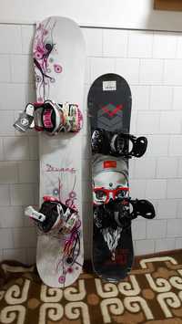 Placi placa noua noi snowboard 156 si 130 cm cu legaturi flow noi