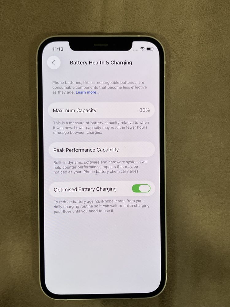 Iphone 12 128GB 80% Battery Health