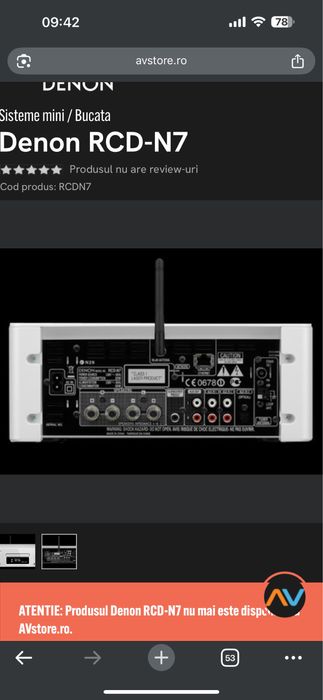 Amplituner Denon RCD-N7