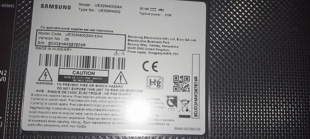 Televizor Samsung cu display spart