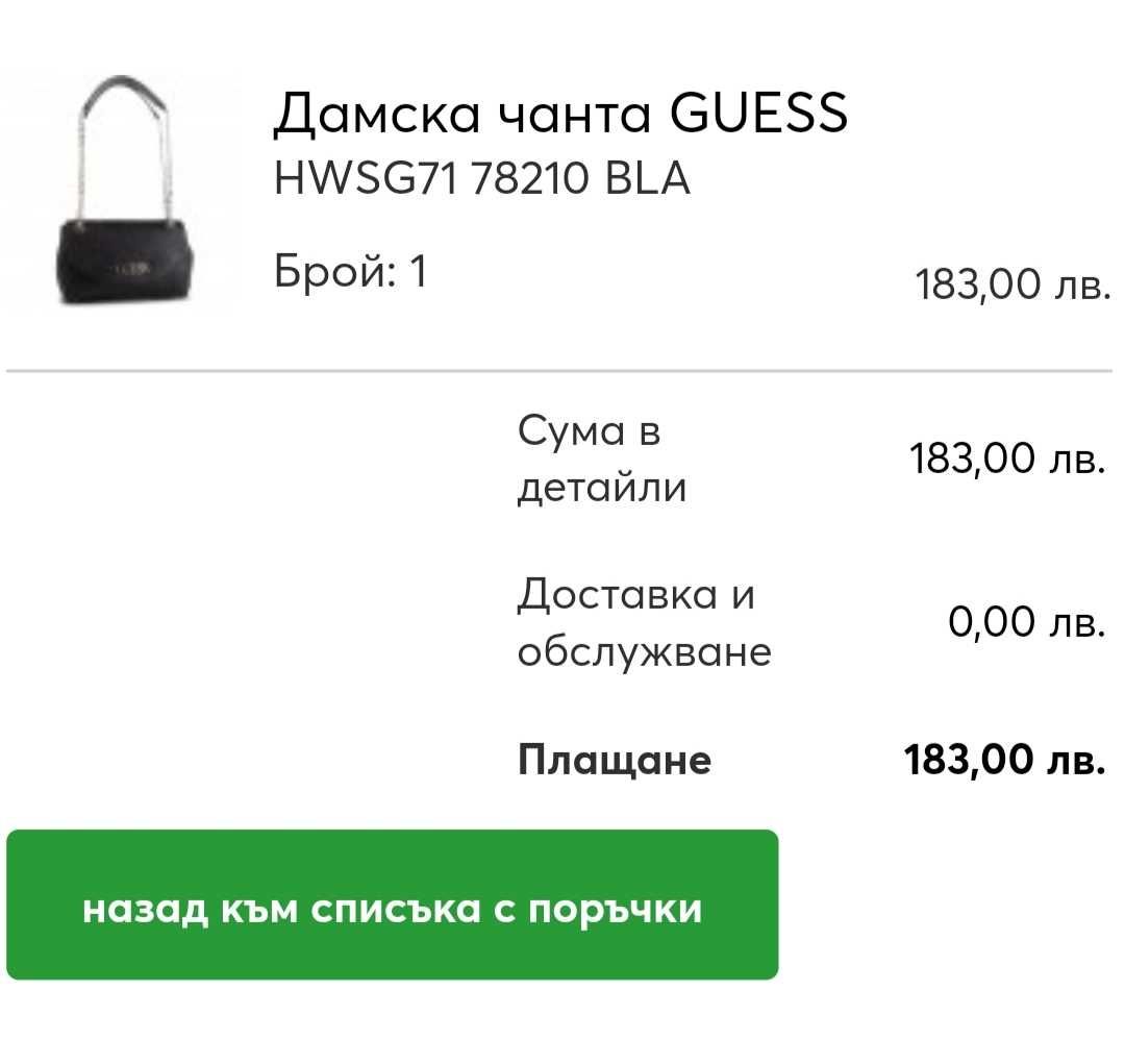 Дамска чанта Guess