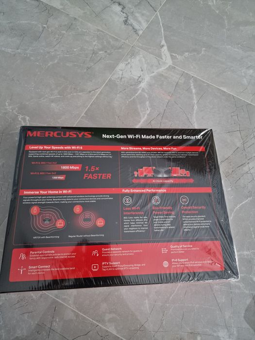 Router Wireless Gigabit MERCUSYS AX1800 MR70X, Wi-Fi 6, Dual-Band 574