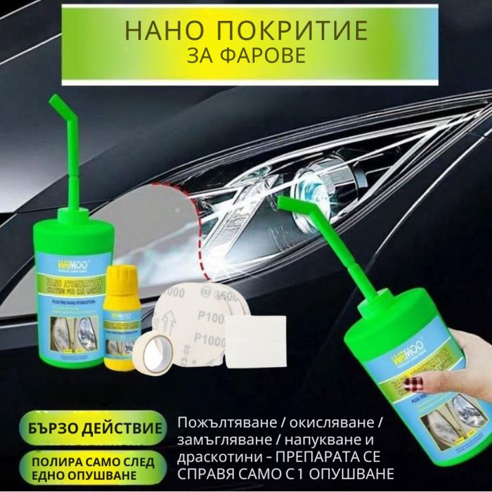 Комплект за нано покритие на фарове