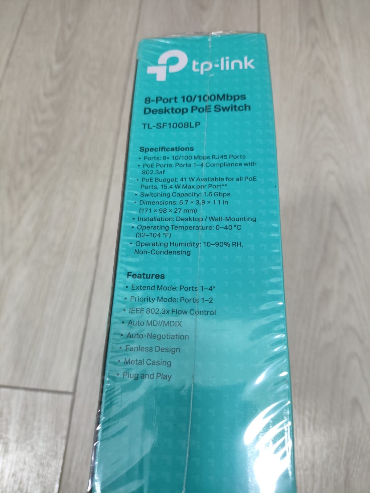 Коммутатор Fast Ethernet с 4 портами PoE TP-Link TL-SF1008LP
