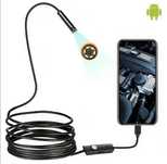 Cameră endoscopică 2m cu LED-uri reglabile și USB/Type-C