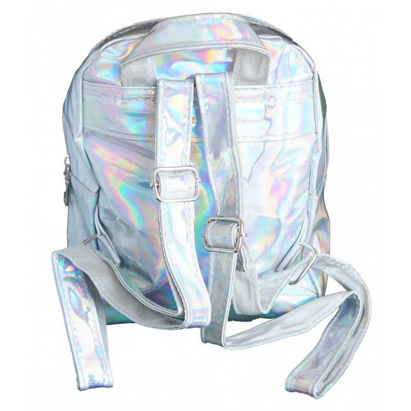 Rucsac Holographic, Casual Scoala, pt. Fete, Argintiu +PENAR