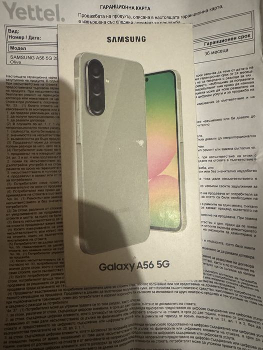 Samsung a56 256gb Чисто Нов 3г. Гаранция Olive