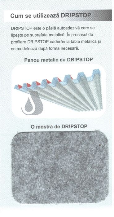 Tabla cutată T35 , T45, T 55 cu folie anticondens pt Hale Metalic