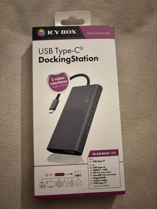 ICY BOX usb-C docking station - nou in cutie sigilata