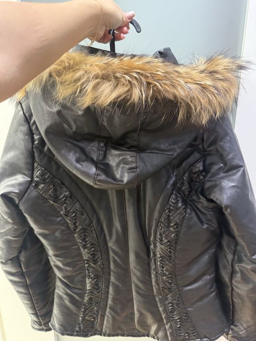Дамско зимно кожено дебело яке