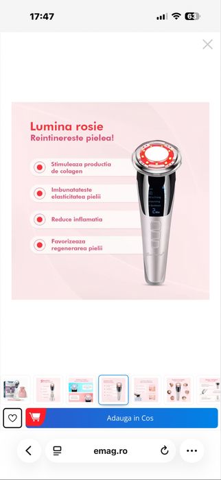 Aparat pentru tratament facial si intinerirea pielii 5 in 1 EvoSmart