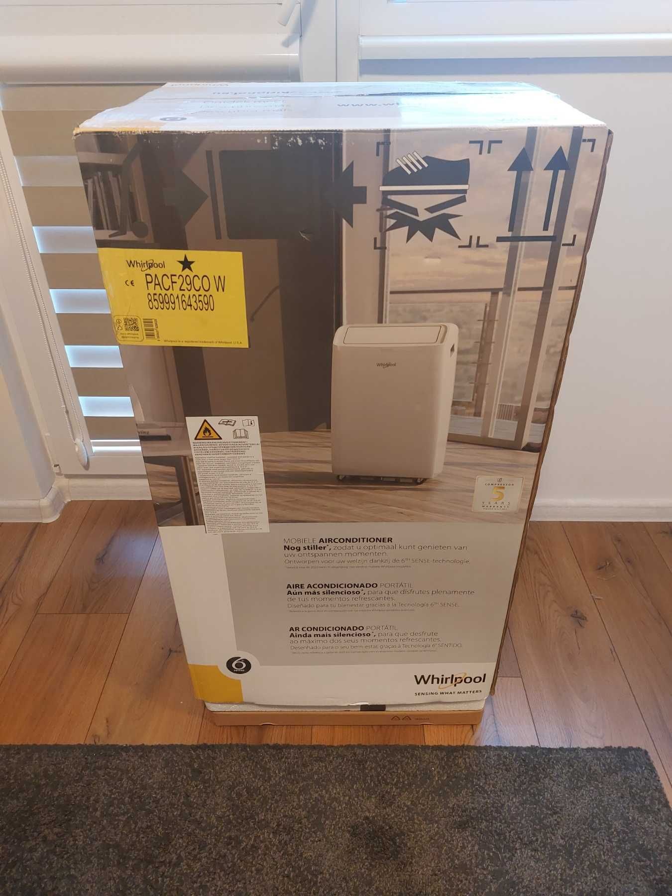 Мобилен климатик Whirlpool 9000 BTU + подарък уплътнител