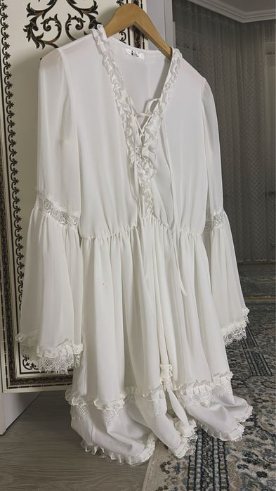 Воздушное Белое Платье