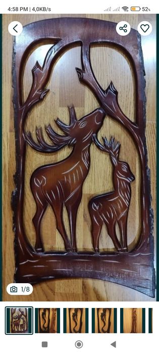 Sculptura manuala in lemn