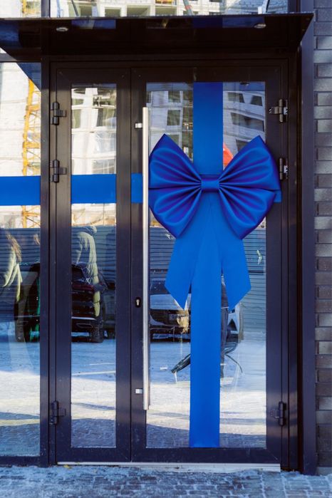 Новогодний бант для оформление елки