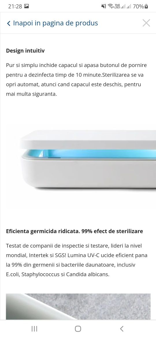 Sterilizator UV Samsung