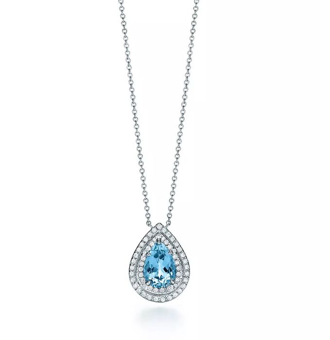 NEW Подвеска с аквамарином Tiffany & Co Tiffany Soleste 600054