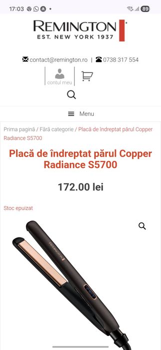 Placă îndreptat părul Reminghton