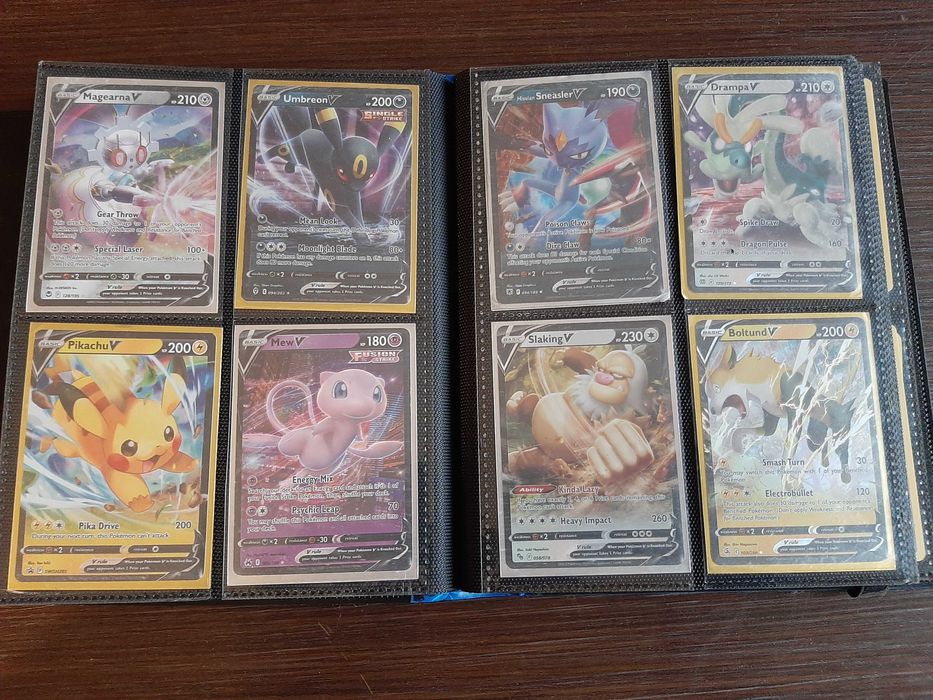 Pokemon карти – колекция EX VMAX Full Art + Албум – 94 карти