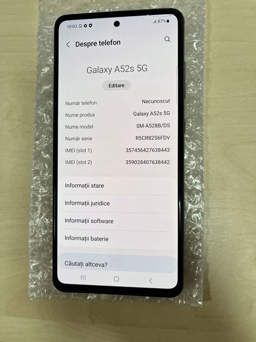 Samsung Galaxy A52S 5G 128GB Awesome White ID-med708