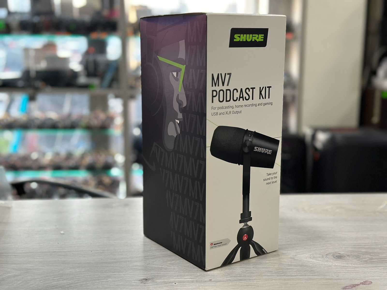 Запечатан Микрофон Shure MV7 Podcast