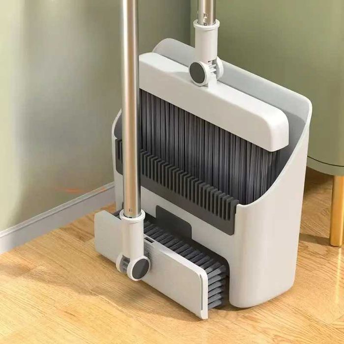 Set de Curățenie 3 în 1–Mătură cu peri moi, Lopată și Perie Combinată