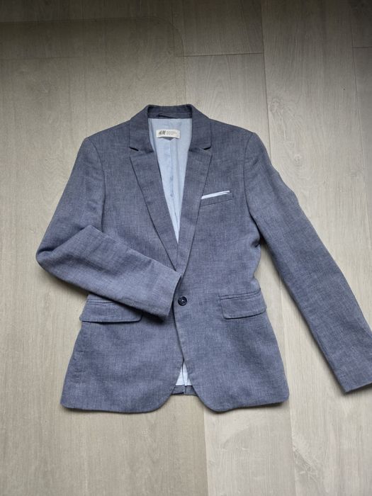 Sacou băieți H&M,albastru, 146 – ca nou, ideal pentru serbare/ Crăciun