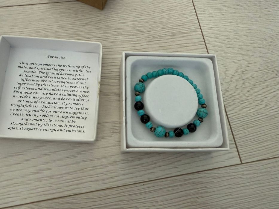 Bratara pietre naturale Turquoise Ultra schimb cu cartier gucci armani