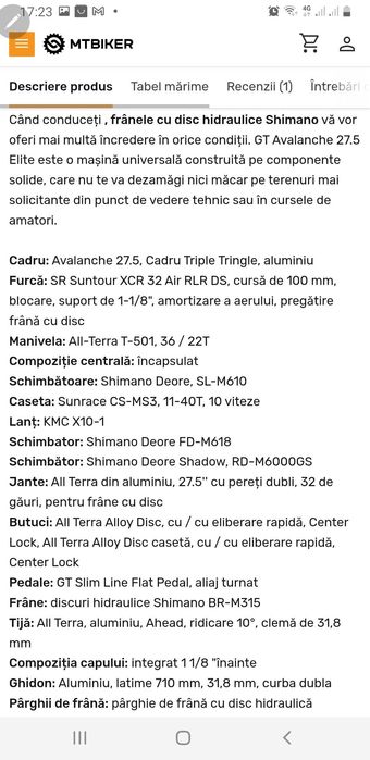 Bicicleta mtb Gt Avalanche 2021 Elite