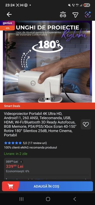 Videoproiector P30Pro S40 + accesorii suplimentare