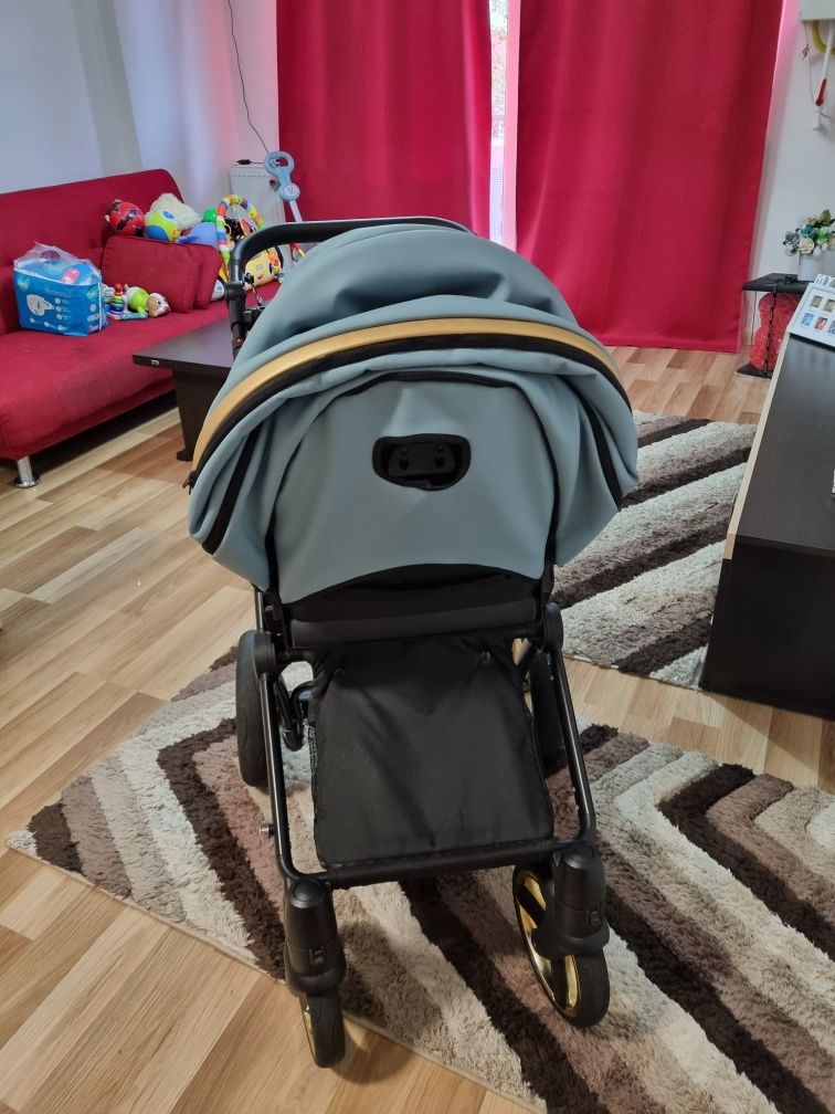 Vând  Căruț Krausman 3in 1 Mirage Gold + toate accesoriile