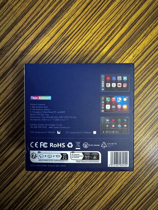 CarlinKit CarPlay/Android AutoAi Box Android 13 SM6225 8 cores 8G+128G