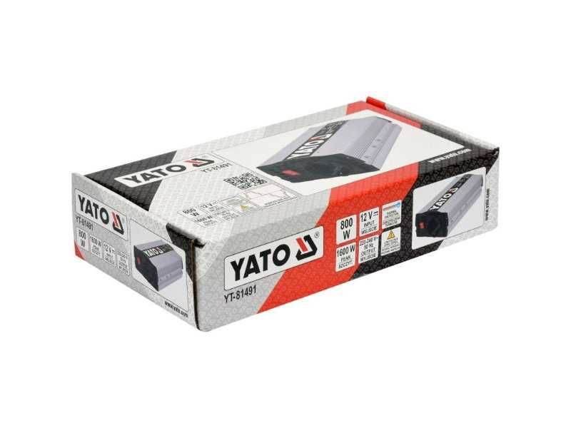 Инвертор на напрежение YATO, 12V - 230 V, 800 W