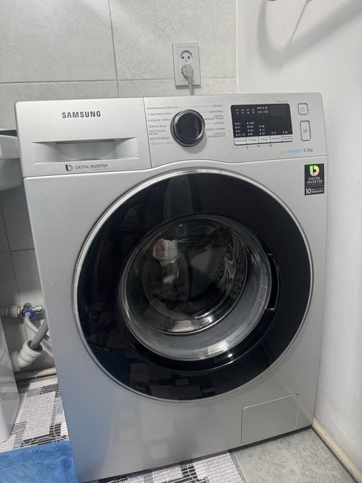Доставка с нас!!! Стиральная машинка Samsung EcoBubble серая 6,5 кг