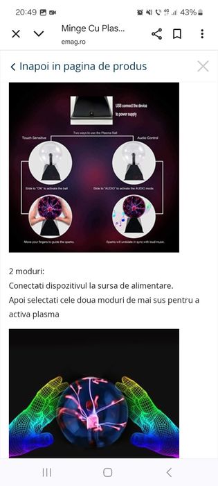 Lot jucarii educative - Plasma Ball si Robot intera