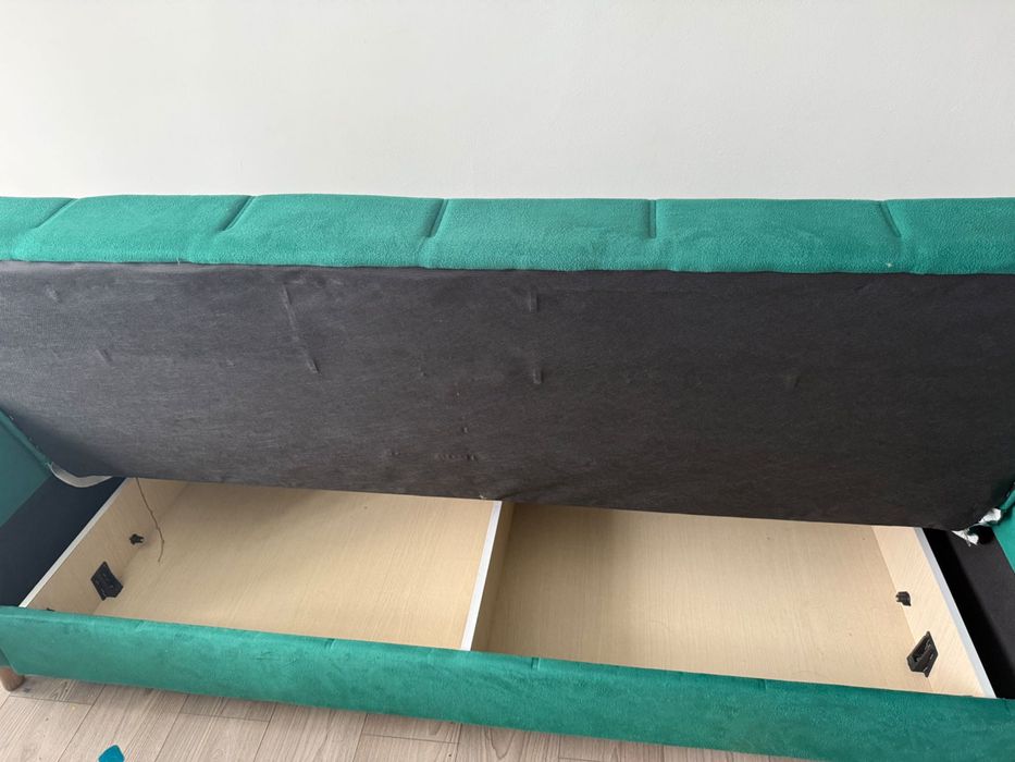 Canapea extensibila 215 cm verde smarald