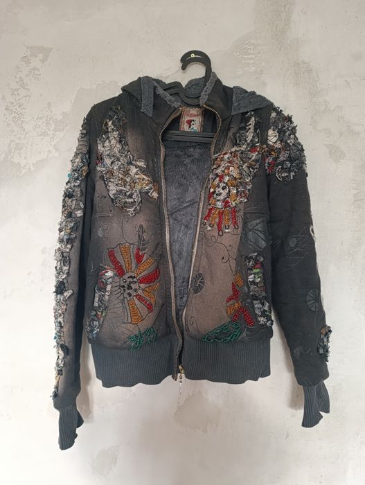 Теплая толстовка в стиле пэчворк