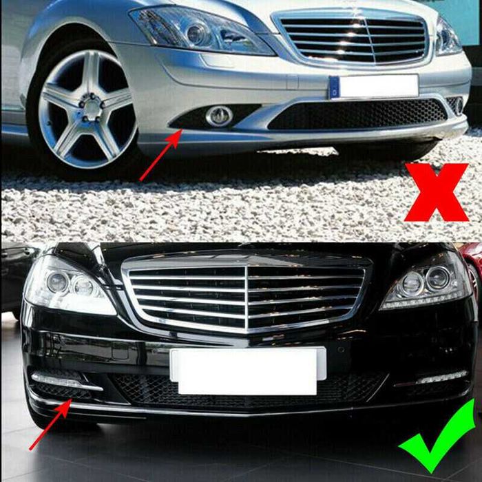 Оборудвани LED дневни светлини за мъгла Mercedes S-Class W221 facelift